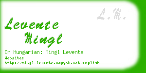 levente mingl business card